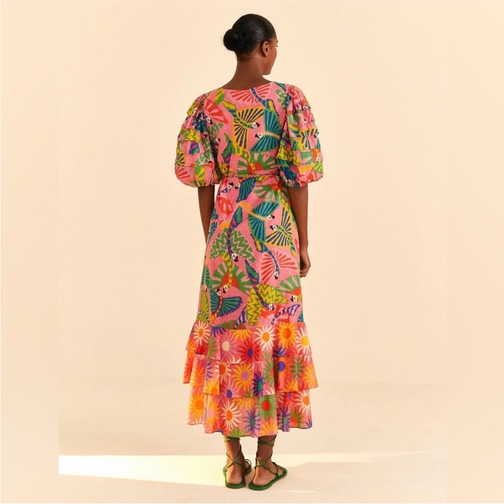 NWT FARM Rio Colorful Wrap Dress, Size XS - Picture 3 of 8